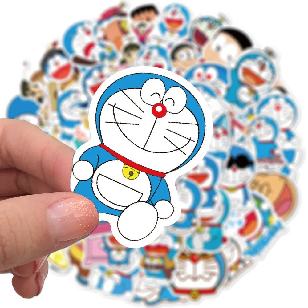 50pcs/pachet anime Japonez Doraemon Autocolante Pentru Masini Motociclete cesti de Apa jucării pentru Copii de Bagaje, Skateboard-uri, Autocolante Cadou