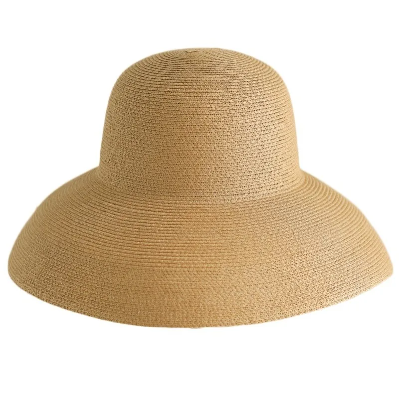 2020 Feminin femeilor Vară pălărie Hepburn Stil de Design de Epocă laterale Largi Pălărie de Paie de Culoare Solidă Vacanță pe Plajă Plajă Pălărie Mare Pălărie de Soare