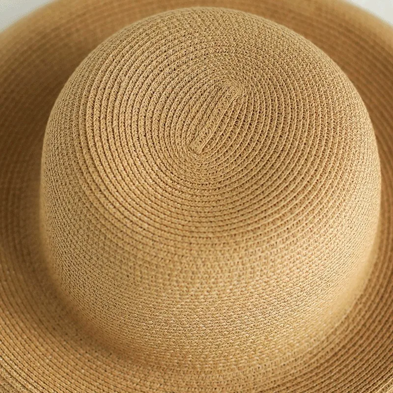 2020 Feminin femeilor Vară pălărie Hepburn Stil de Design de Epocă laterale Largi Pălărie de Paie de Culoare Solidă Vacanță pe Plajă Plajă Pălărie Mare Pălărie de Soare
