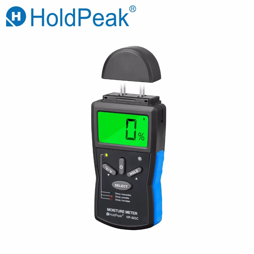 HoldPeak Lemn de Umiditate Metru Metru de Umiditate LCD Digital Tester de Umiditate a Lemnului Umed Detector Analizor HP-883C
