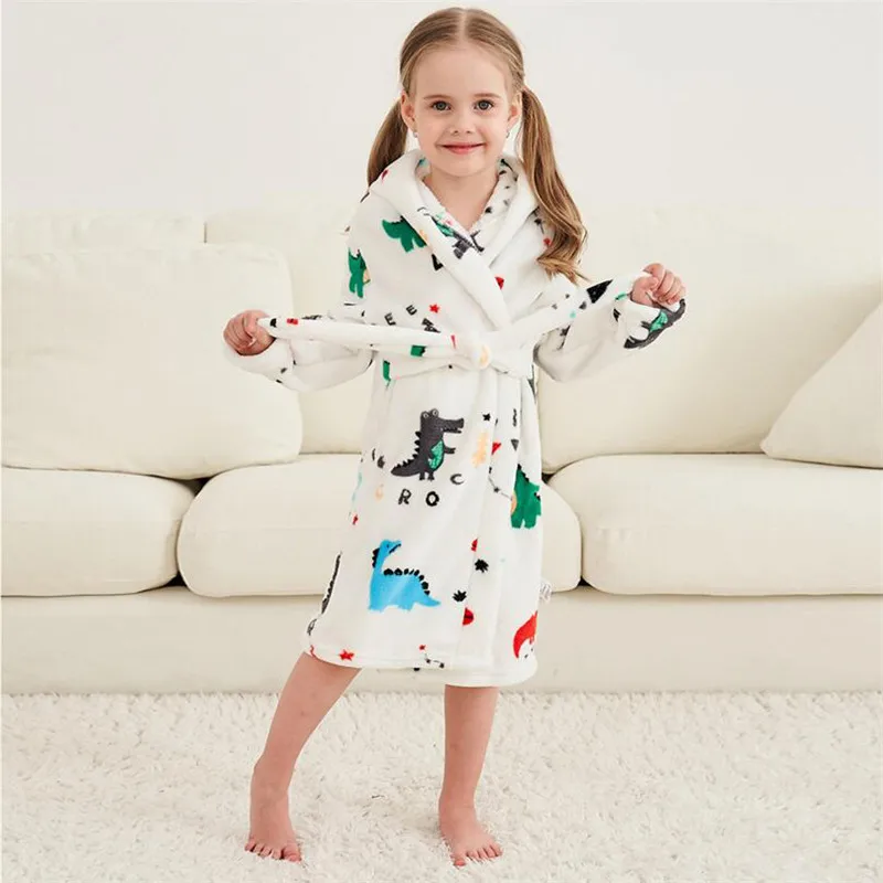 23 Modele de Fată Băiat Pijamale Flanel Halat de baie pentru Copii Moale pentru Copii Halat de baie camasa de noapte, Halat de Baie Copii Halate de baie