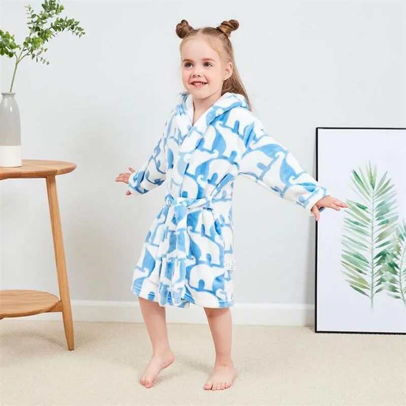 23 Modele de Fată Băiat Pijamale Flanel Halat de baie pentru Copii Moale pentru Copii Halat de baie camasa de noapte, Halat de Baie Copii Halate de baie