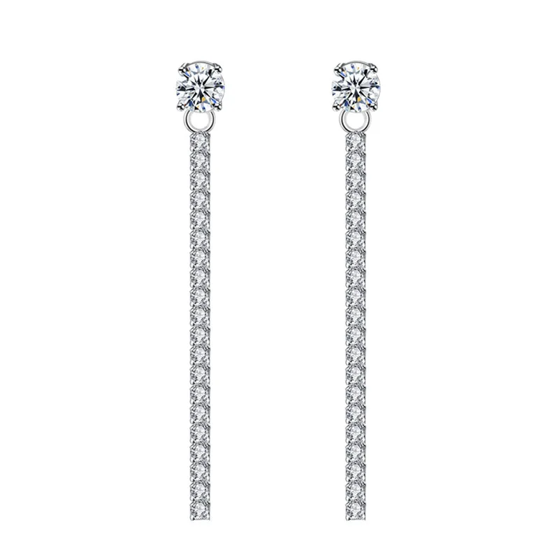 Argint 925 moda strălucitoare de cristal pearl bijuterii doamnelor'stud cercei cadou en-gros Anti alergie ieftine