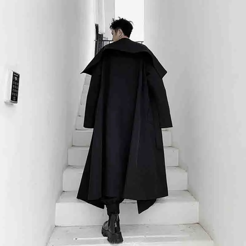 2020 întuneric bărbați minoritate rever mare Yamamoto hanorac casual haina pioneer lung cordon personalizate haina
