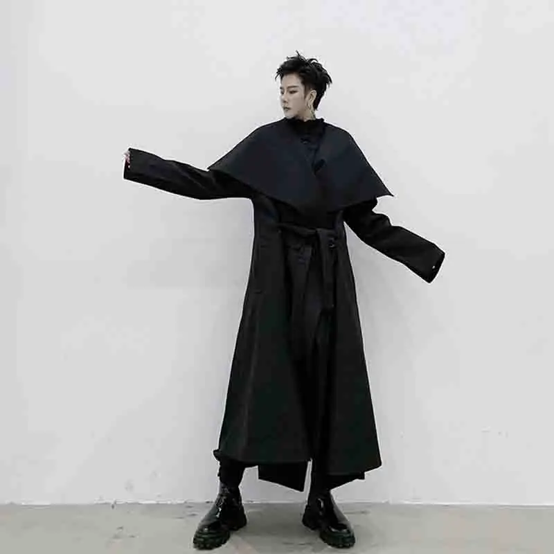 2020 întuneric bărbați minoritate rever mare Yamamoto hanorac casual haina pioneer lung cordon personalizate haina