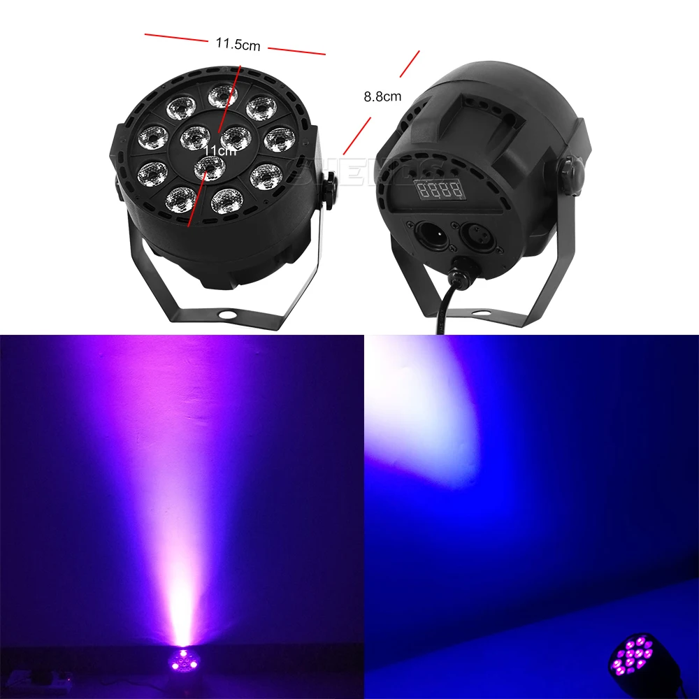 Etapa LED Efect de Lumină 12x3W Ultraviolete Culoare Par Plate DMX512 DJ Disco Lampa KTV Petrecere de Fundal Fascicul de Proiector lumina Reflectoarelor