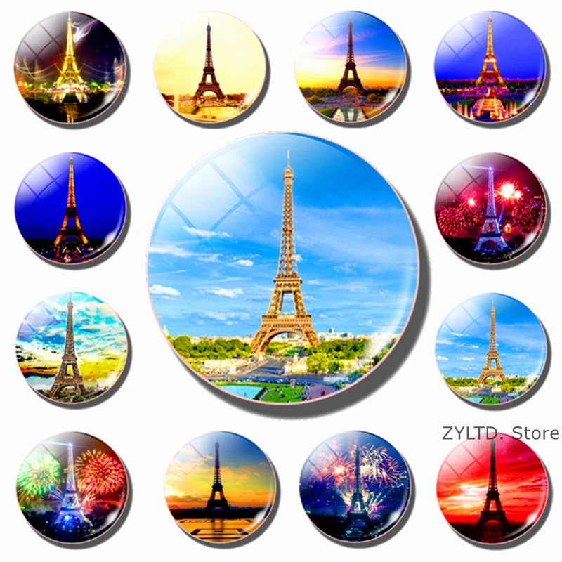 Turnul Eiffel Paris Magnet de Frigider 12BUC Set Orașe Călătorie Decorative Frigider Magneți de Suveniruri Autocolante Magneți de Frigider Decor