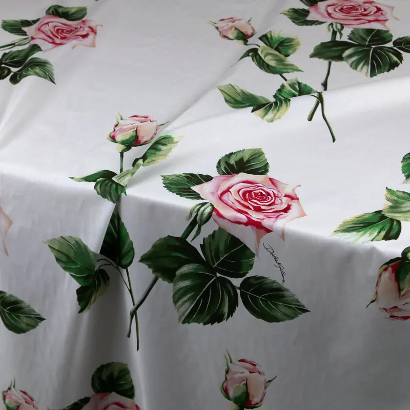 145 cm lățime tesatura de bumbac pânză pe metru material rose imprimate rochie de cusut de îmbrăcăminte esarfa handmade en-gros tesatura pânză