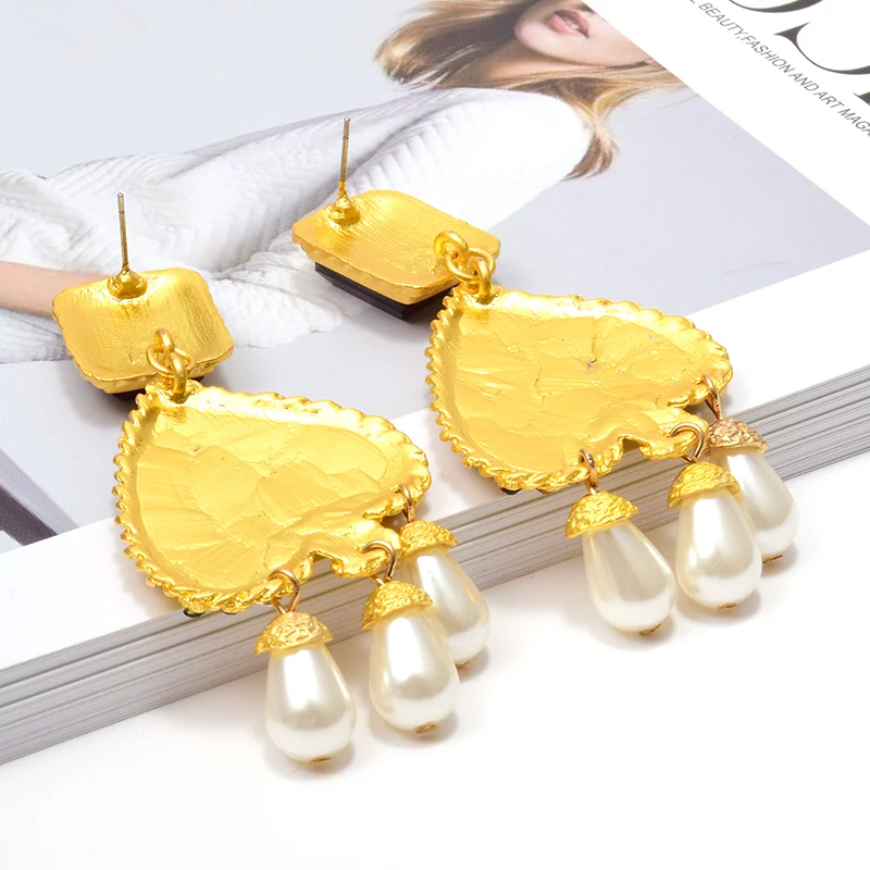 Vinde Fierbinte Vintage De Metal De Aur Cristale Colorate Picătură Legăna Cercei Agățat De Perle Fine Bijuterii Stras Accesorii Pentru Femei