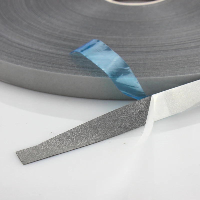 Mare Vizibilitate Material Elastic în condiții de Siguranță de Argint Reflectorizante DIY Bandă de Fier Pe Haine Tesatura de Transfer de Căldură Film de Vinil 10mm