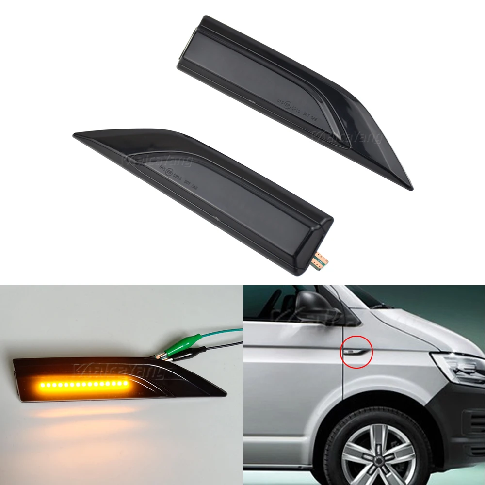 2 buc LED-uri Dinamice de poziție Laterale care Curge Lumina de Semnalizare Secvențială Semnalizator Pentru VW Transporter T6 Multivan Caddy MK4 2016-2019