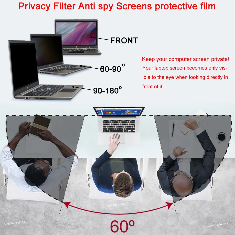 14 inch (310mm*174mm) Filtru de Confidențialitate Anti spy Ecrane de protecție de film pentru 16:9 Laptop