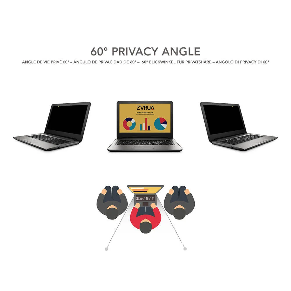 14 inch (310mm*174mm) Filtru de Confidențialitate Anti spy Ecrane de protecție de film pentru 16:9 Laptop
