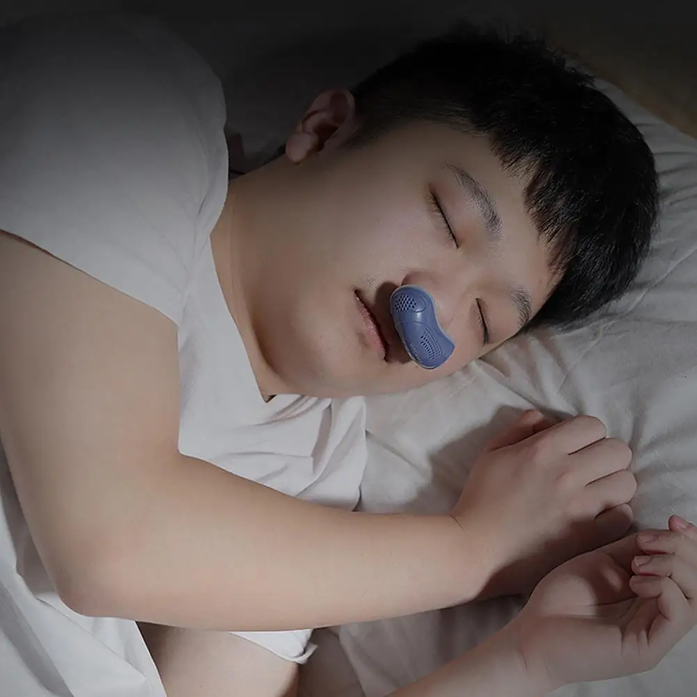 Upgrade Electric Silicon Anti Sforăit Nas Oprire Aparat De Respirație Garda De Ajutor De Dormit Mini Aparat Anti Sforait Snore Stopper