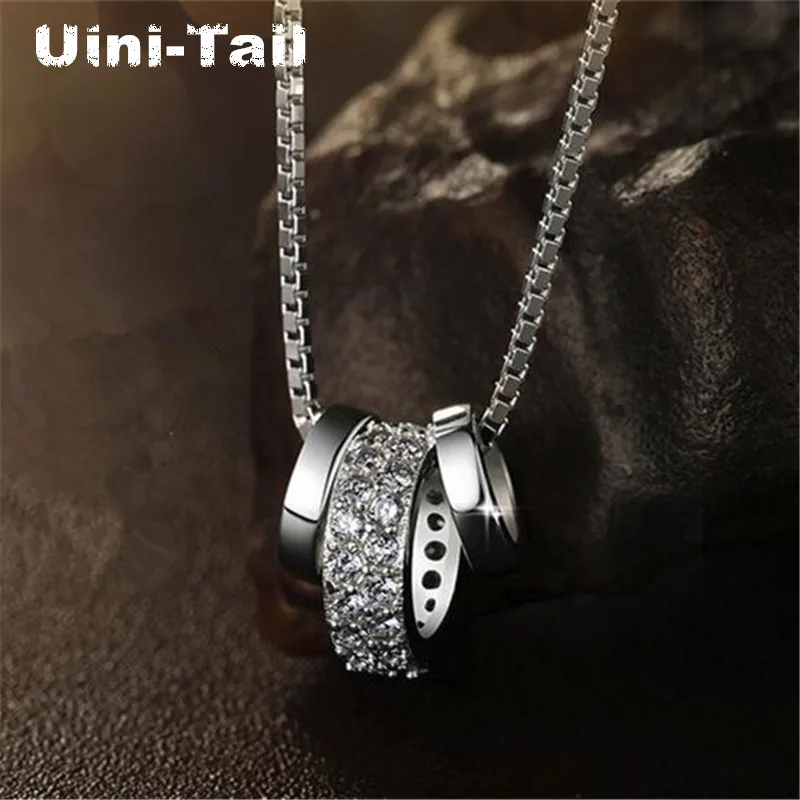 Uini-Coada hot nou argint 925 dimensiune cerc micro-încrustat colier coreea moda temperament tendință de bijuterii hipoalergenic