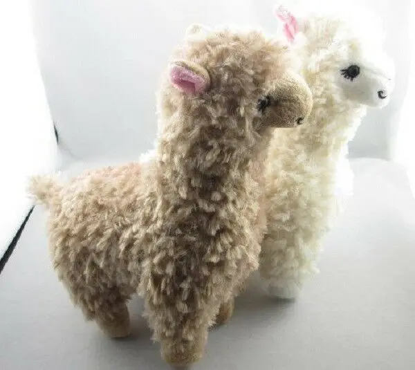 2019 cele mai Noi Hot 2x Drăguț Alpaca Jucărie de Pluș 23CM Înălțime Cămilă Crema Llama Animal de Pluș Copii Papusa