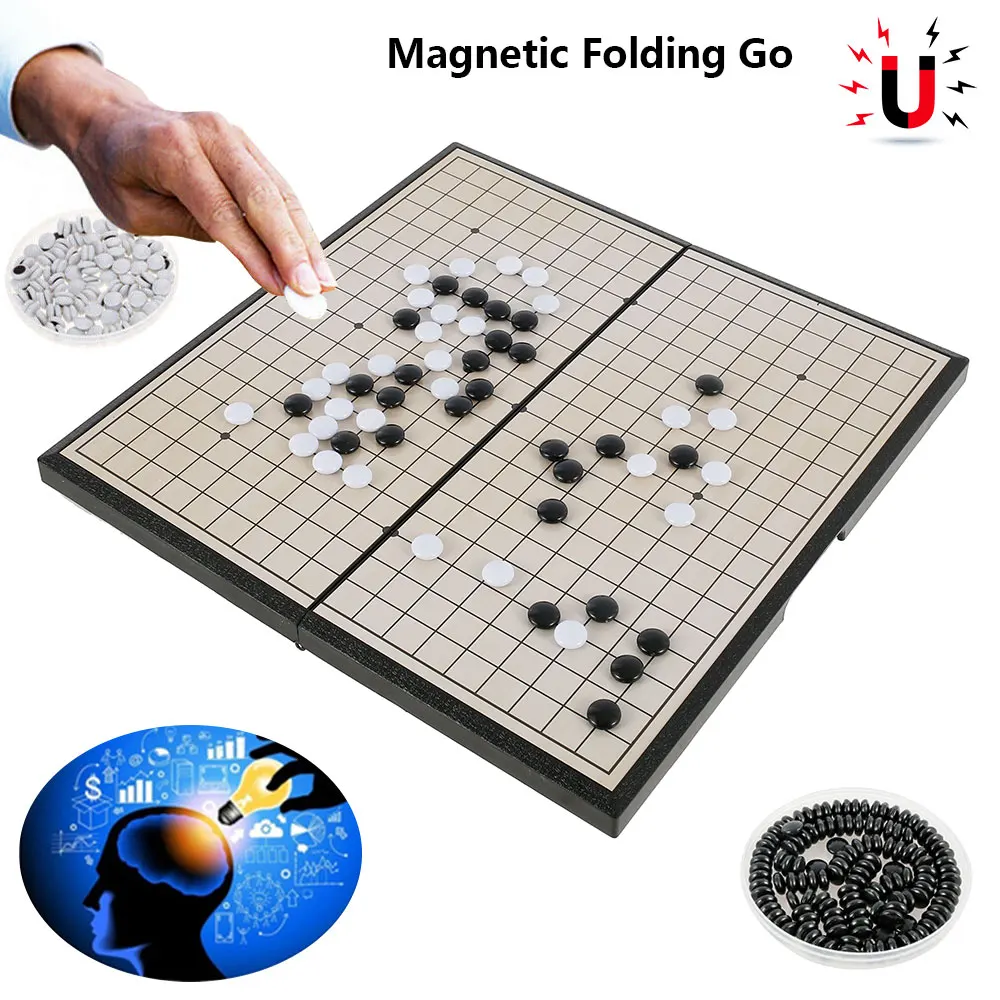 Magnetic Du-te Șah Set Portabil Pliabil Negru Alb Piesele de Șah pentru Bătrânul Copii Puzzle Joc de Șah Bord Jucarii Cadou