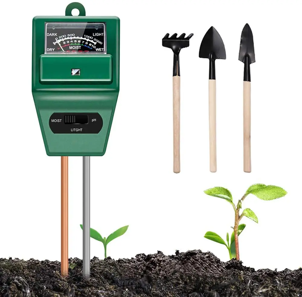 De Umiditate a solului Metru de Plante Test - 3-în-1 de Sol Kituri de Testare de Umiditate/Lumina/pH-Metru pentru Gradina Ferma de Gazon Plantare Higrometru