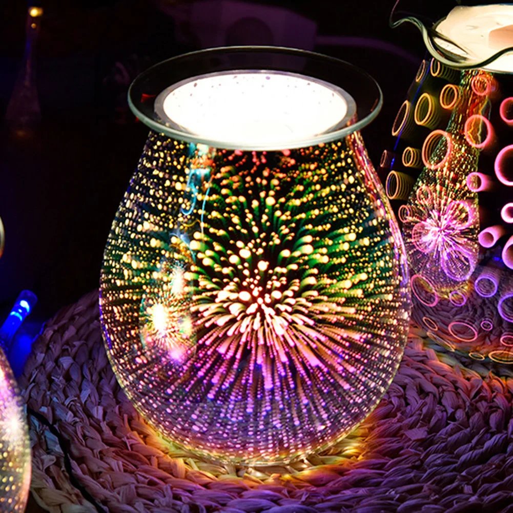 Masina Lampă de Noapte 3D Vaza de Sticla Electrica Difuzor de arome focuri de Artificii Model Difuzor Home Decor Umidificator Cadou
