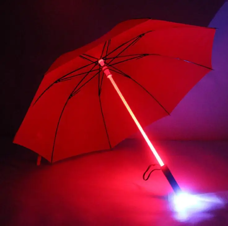 Rece Blade Runner Sabie de Lumină LED Flash de Lumină Umbrela crescut umbrela sticla umbrela cu Lanterna Noaptea Pietoni 10buc SN135