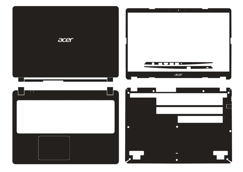 Laptop Fibra de Carbon de Vinil Autocolant Pielii Acoperire Pentru Acer Aspire 3 A315-42/A315-42G/A315-54 15.6