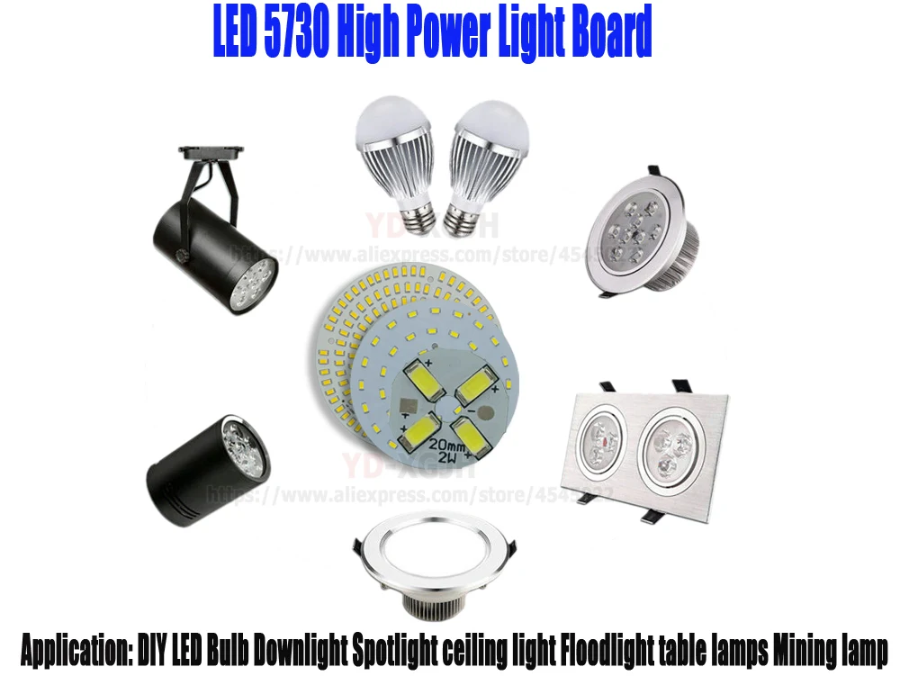 10 BUC de Mare Putere 12W 65MM SMD 5730 LED PCB Placa rotunda de Aluminiu Lampă sursă de lumină Alb Natural, Alb Cald Sursă de Lumină
