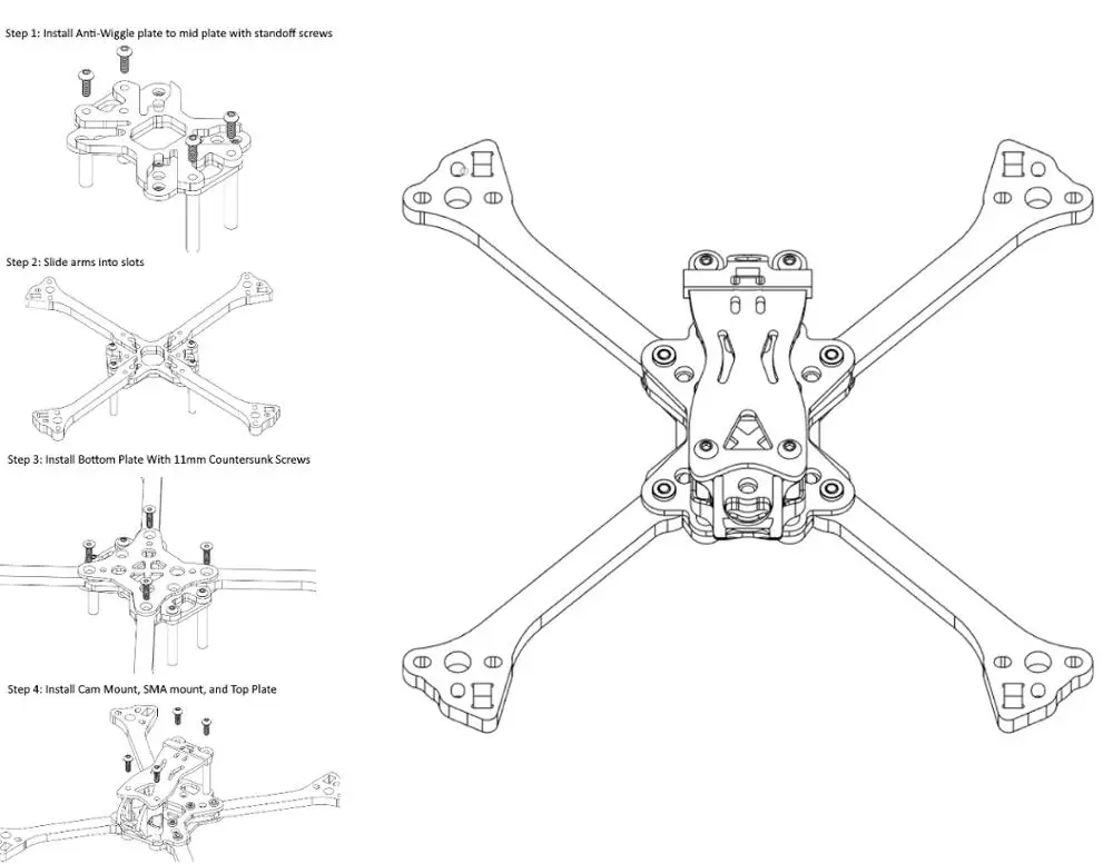 FIVE33 Switchback 533 FPV Racing Drone Cadru Kit 2019 MultiGP Campion de 5 inch Quadcopter Partea de Forță Generatoare Bretele