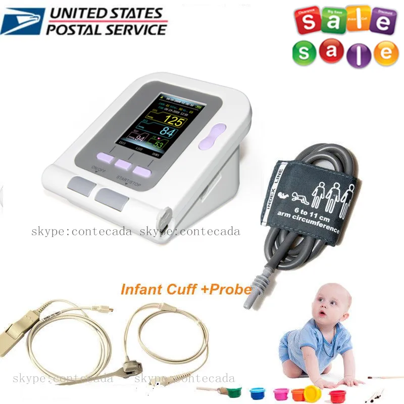 CONTEC nou-născutului/Sugarului Monitor de Presiune sanguina CONTEC08A,Copil SPO2, PR Sonda,CD CE FDA