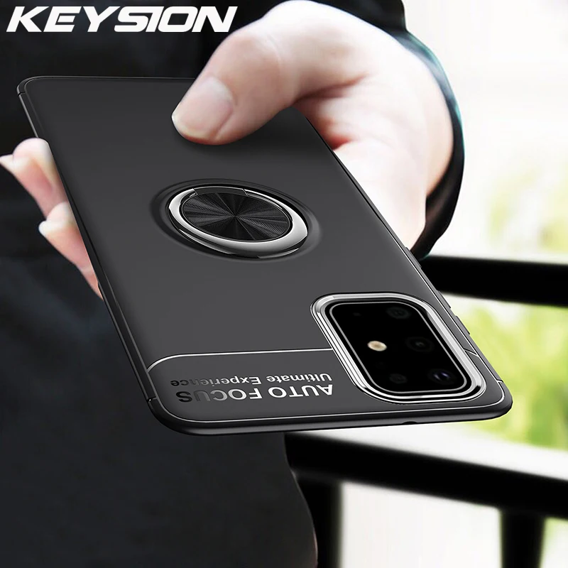 KEYSION Inel Caz de Telefon pentru Samsung Galaxy M51 M31S Silicon Moale rezistent la Socuri Capacul din Spate pentru Galaxy M31S M31 M11 M21 M01 Core