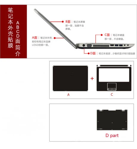 Fibra de Carbon Laptop Decalcomanii Autocolant Piele Capac Protector pentru Lenovo YOGA CARTE 10.1
