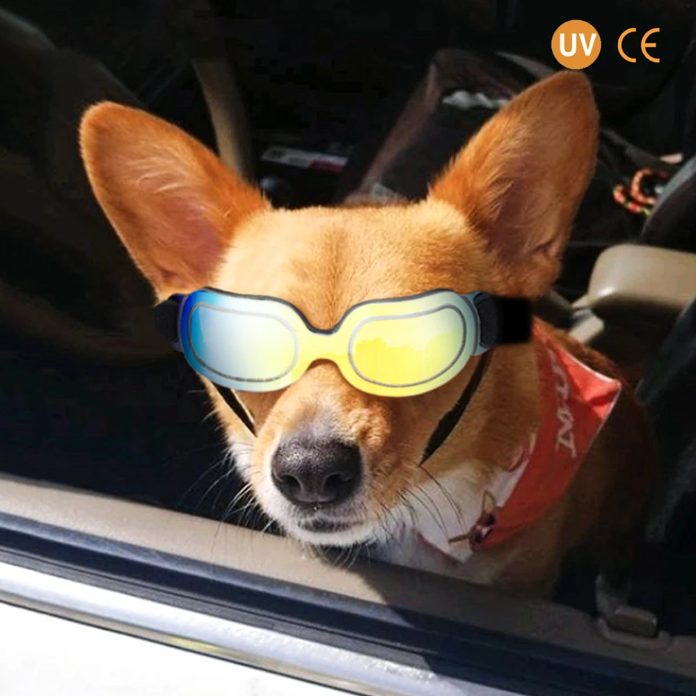 Colorat Câine Ochelari De Soare Reglabil Vânt Rece De Design De Moda, Animale De Companie Pisică Câine Ochelari De Soare Mari De Animale De Companie Poartă