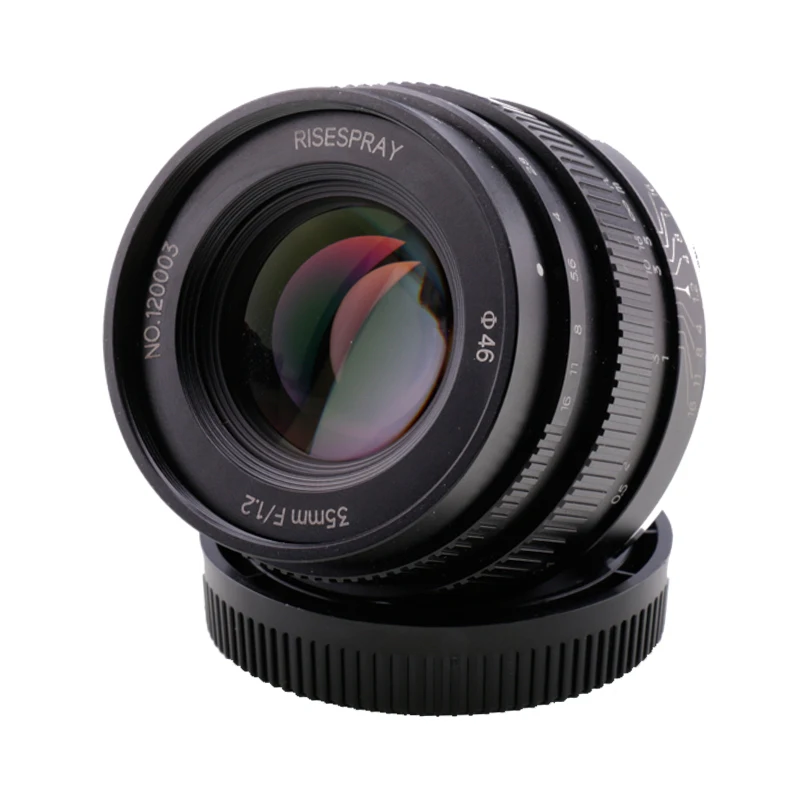 RISESPRAY 35mm F1.2 Prim Obiectiv pentru Sony E-mount pentru M4/3 pentru Fuji XF APS-C Manual aparat de Fotografiat Mirrorless Focalizare Fixă A6500 J