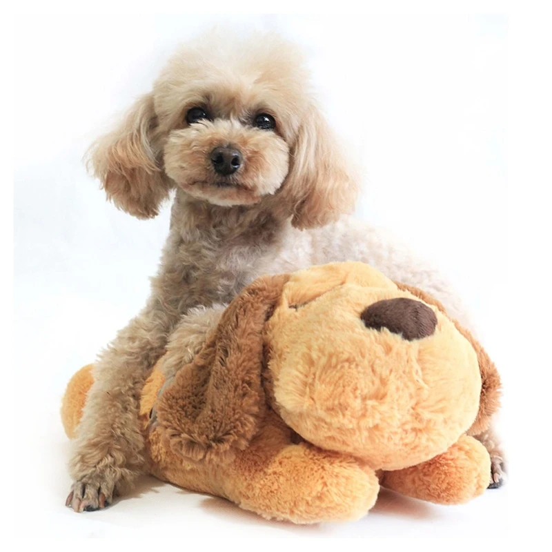 Drăguț Inimii Catelus de Formare de Comportament Jucărie animale de Companie de Pluș Ghemui Relief Anxietate Ajutor de Somn Papusa Durabil Câine Jucării de ros pentru Rozatoare