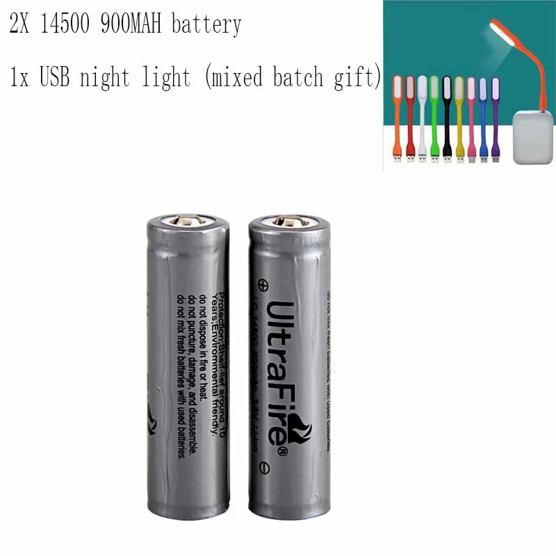 Acumulator 14500 3.6 V 900mAh Reîncărcabilă Litiu Baterii Cu Protectie lanterna felinar de încărcare banca baterie luz USBLED noapte