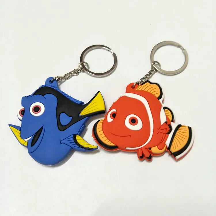 20buc/lot Finding Nemo Pește din plastic pvc breloc cheie lanț llaveros asasini farmecul cheie pentru pungi de cadou farmecul piele