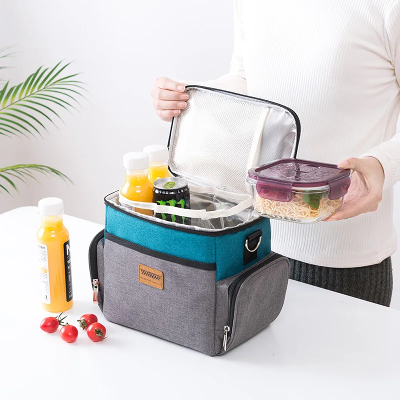 Noua moda de Mare capacitate sac de masa de prânz izolate termic alimentare sac de masa de prânz caseta pentru femei și copii, casual, geanta de buna calitate