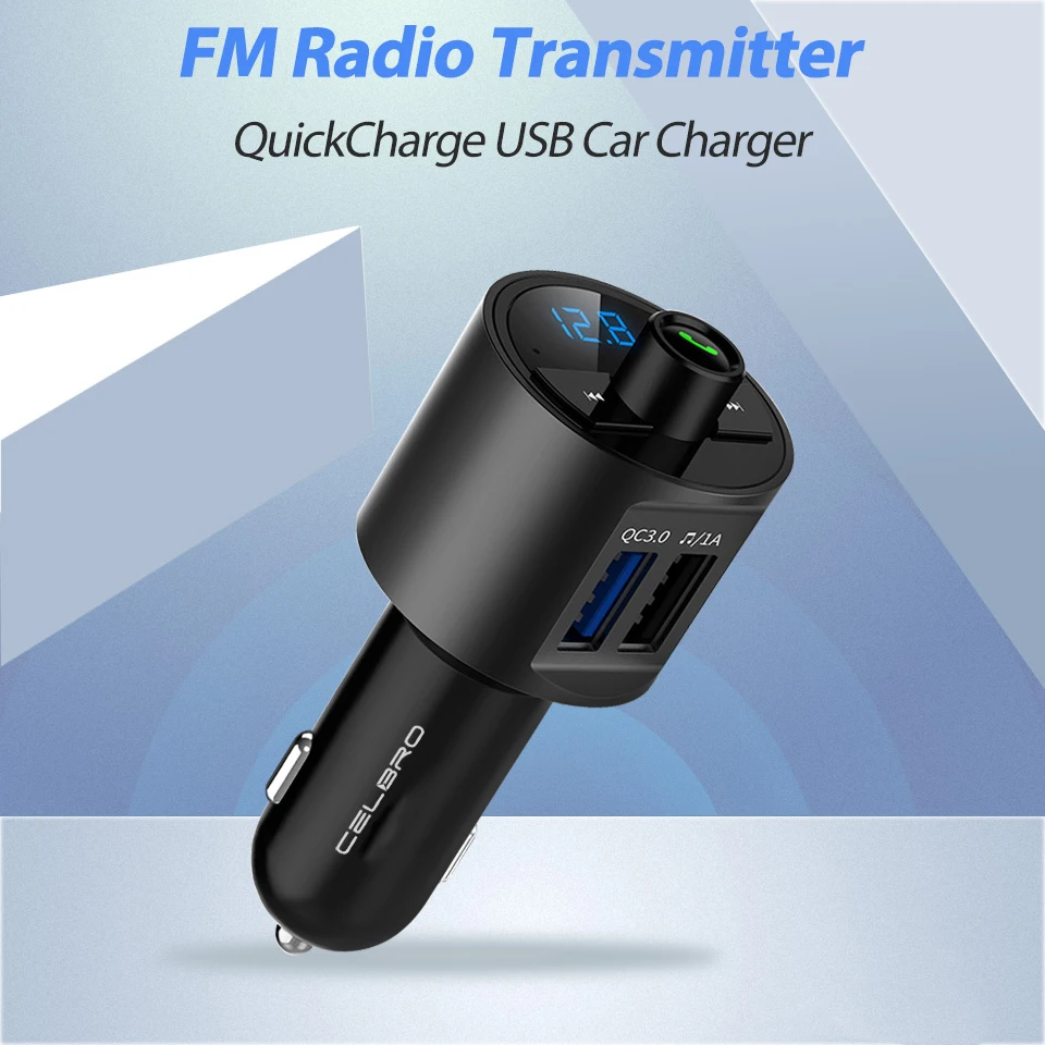 Bluetooth Incarcator Auto Handsfree Car MP3 Player de Muzică Transmițător FM Modulator Auto Dual USB Încărcător de Încărcare Rapidă 3.0 QC 3.0 repede