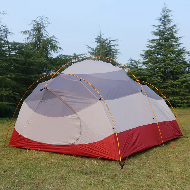 Hillman 3-4 persoane dublu strat de silicon filmate impermeabil ultralight cort de camping cu mat jos