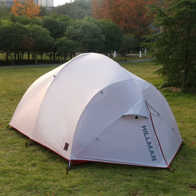 Hillman 3-4 persoane dublu strat de silicon filmate impermeabil ultralight cort de camping cu mat jos