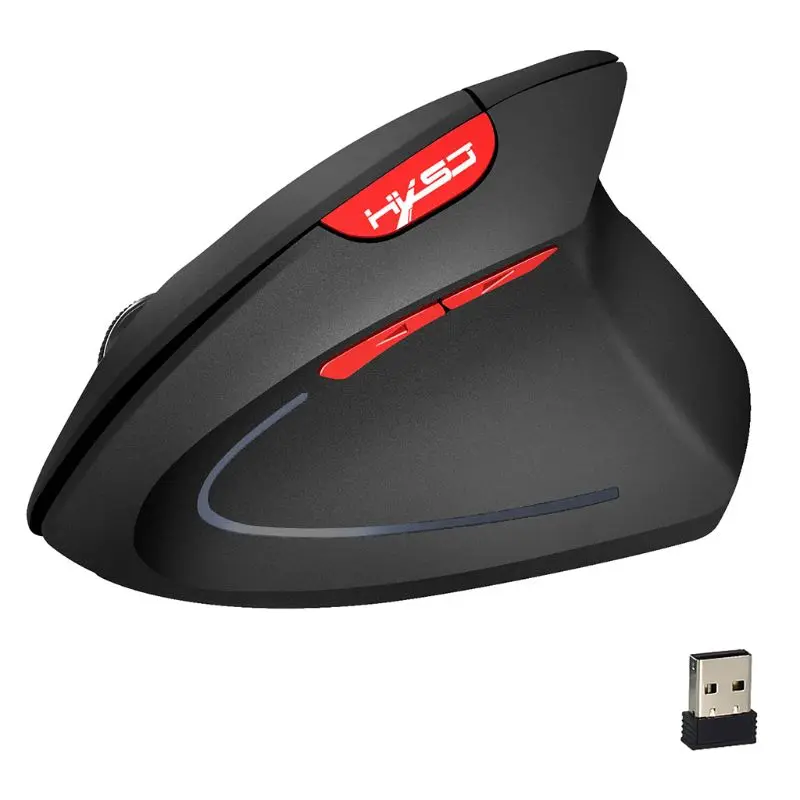 Wireless Mouse Optic Ergonomic 2.4 G 800/1600/2400DPI Lumina Încheietura mâinii Vindecare Verticale Șoareci cu Mouse Pad Kit Pentru PC