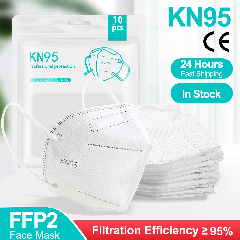 5-200PCS KN95 Măști ffp2mask 5 Straturi Gura Masca Reutilizabile KN95 Respirator ffp3mask FFP3 de Protecție Față Mascarillas Masken CE