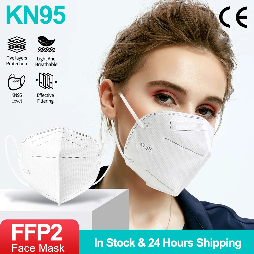 5-200PCS KN95 Măști ffp2mask 5 Straturi Gura Masca Reutilizabile KN95 Respirator ffp3mask FFP3 de Protecție Față Mascarillas Masken CE