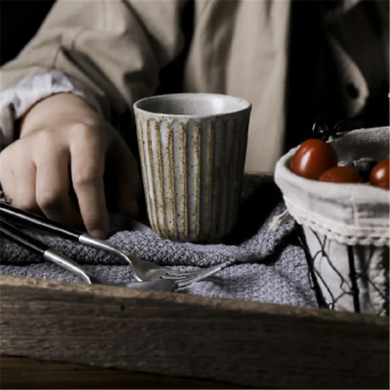 KINGLANG Japoneză retro creative ceai Kung Fu cana de apa personalitate de uz casnic cupa micul dejun manual gresie
