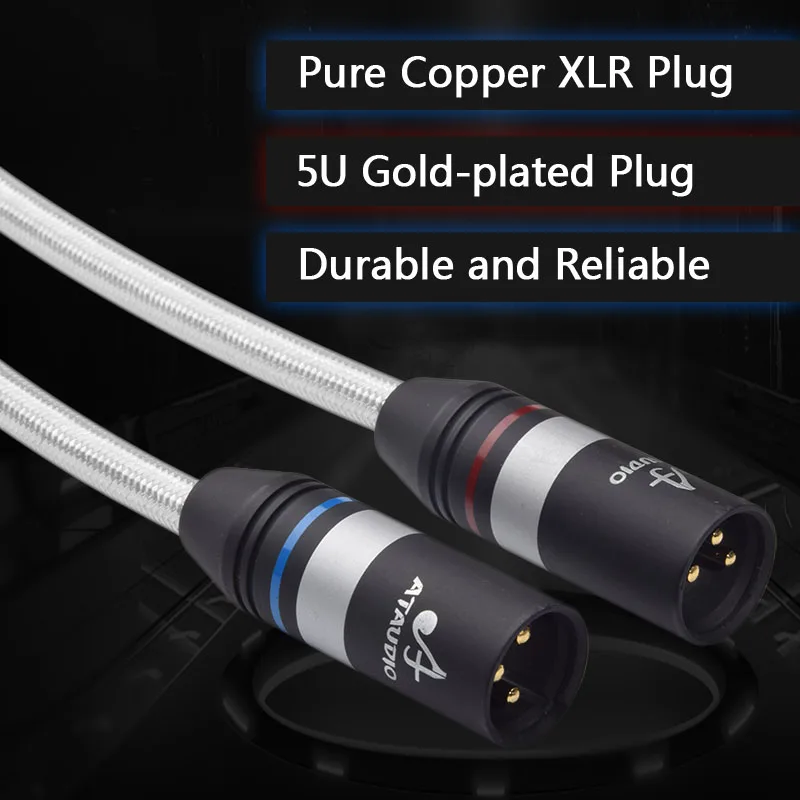 ATAUDIO Cupru și Argint Hifi 6.5 mm si XLR Cablu Hi-end Dual 6.35 mm la Dual XLR de sex Masculin Cablu Audio