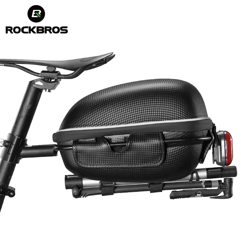 Rezistent la apa ROCKBROS Bicicleta Geanta Hard-Shell Stea din Spate Reflectorizante de Lumină Portante Șa Sac EVA de Mare Capacitate Scaun Bicicleta Geanta