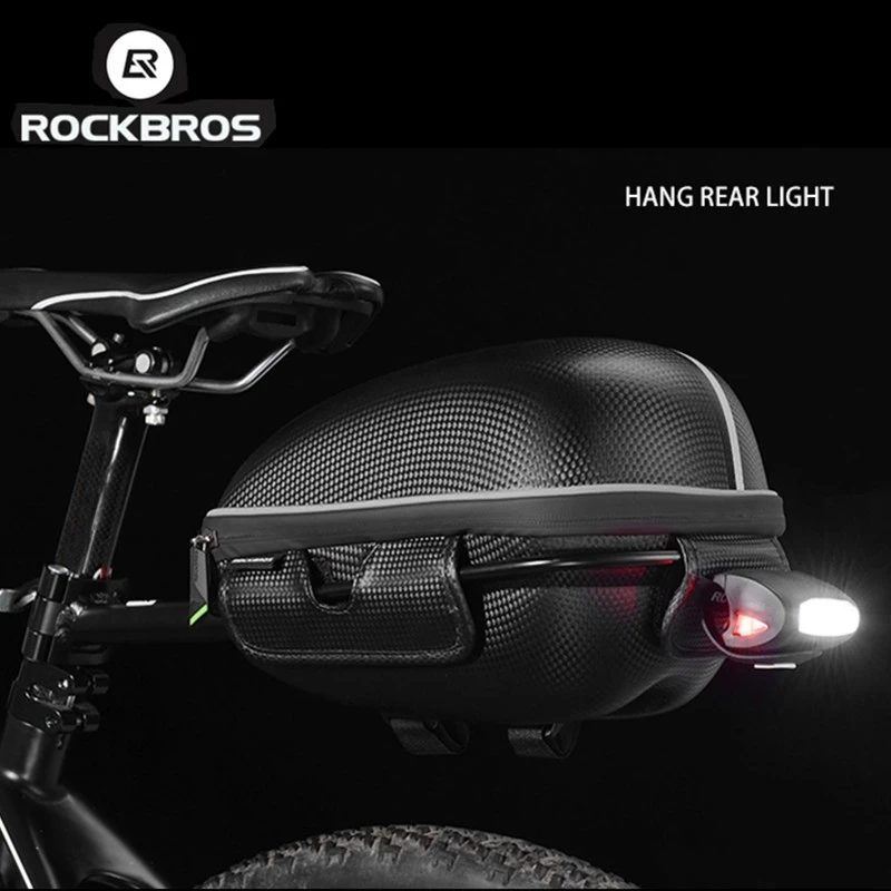 Rezistent la apa ROCKBROS Bicicleta Geanta Hard-Shell Stea din Spate Reflectorizante de Lumină Portante Șa Sac EVA de Mare Capacitate Scaun Bicicleta Geanta