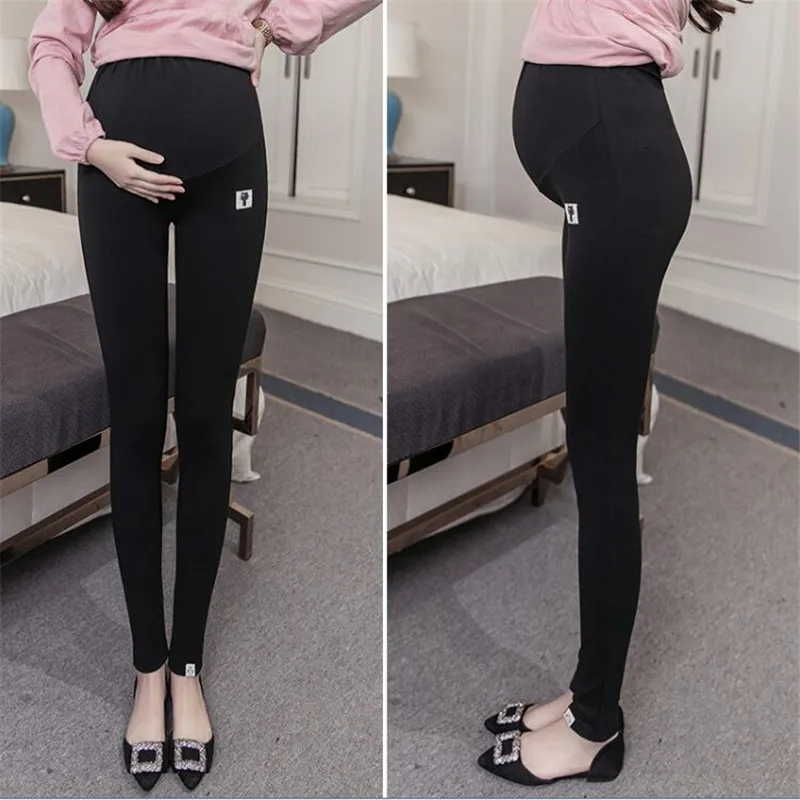 2019 Iarna Pantaloni de Catifea Pentru Femeile Gravide Jambiere Maternitate Bumbac Haine groase Îngroșa Pantaloni de Maternitate Pantaloni Marimea L-4XL
