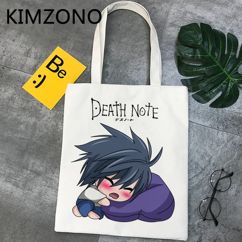 Death Note geantă de cumpărături tote geantă de mână bumbac cumparator eco geanta shopper tote boodschappentas sac din pânză