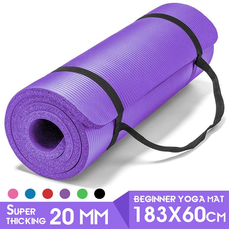 BNR Yoga Mat 183*60cm Super Grosime 20mm Rogojini Yoga Non-alunecare de prost Gust Fitness Esterilla Pilates Acasă Exerciții de Gimnastică Sport Pad
