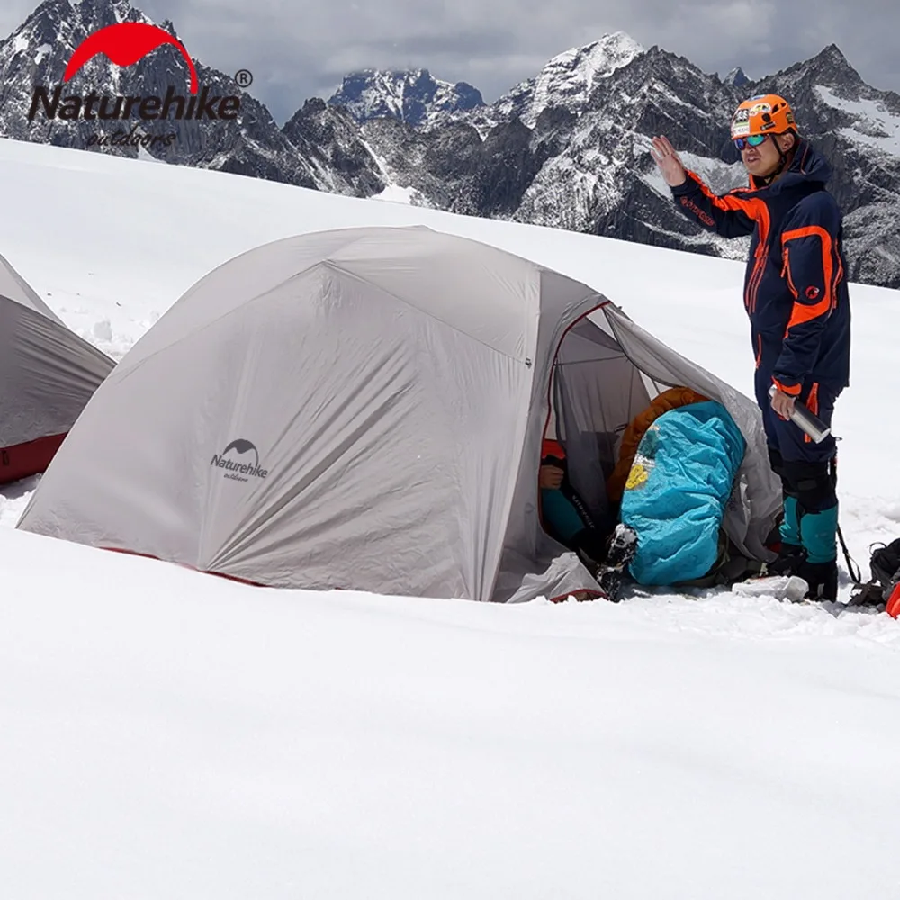 Naturehike Norul Serie 20D Nailon Ultralight Camping Cort Impermeabil vînt HikingTent Pentru 3 Persoane NH18T030-T